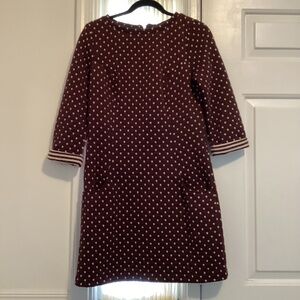 Boden Berry Polka Dot Pocket Sweater Dress US 6